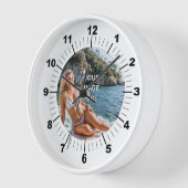 Horloge TIME! ⏰ Custom Wall Clock – Add Your Design (Angle)