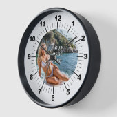 Horloge TIME! ⏰ Custom Wall Clock – Add Your Design (Angle)