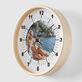Horloge TIME! ⏰ Custom Wall Clock – Add Your Design (Angle)