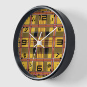 Horloge Tissu plaqué Grilles Brown de texture-52628 (Angle)