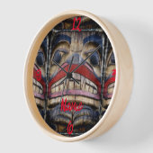 Horloge Tonnerre à visage totem (Angle)