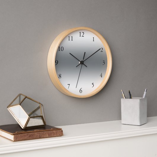 Horloge Tons modernes d'argent tendance (Bureau)
