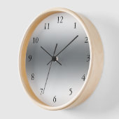 Horloge Tons modernes d'argent tendance (Angle)