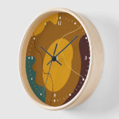 Horloge Tons Terre formes organiques abstrait arrière - pl (Angle)