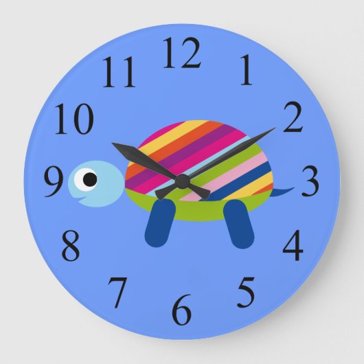 Horloge Tortue Enfants Colorée (Recto)