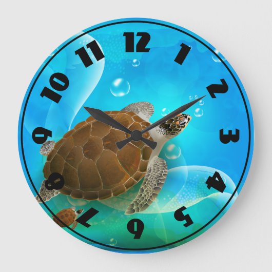 Horloge Tortue Nageante (Recto)
