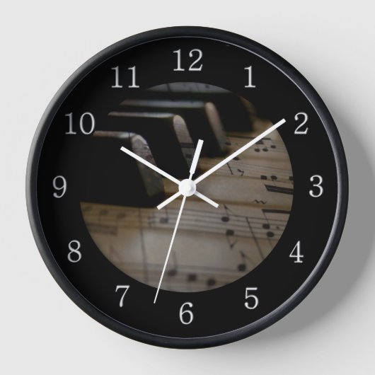 Horloge Touches de piano de musique antique (Recto)