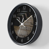 Horloge Touches de piano de musique antique (Angle)