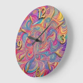 Horloge Tourbillons de Couleurs (Angle)