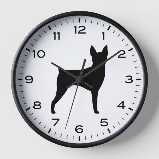 Horloge Toy Fox Terrier Chien race Silhouette (Recto)