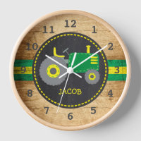Tracteur vert rustique Boy's Bedroom Nursery Wood