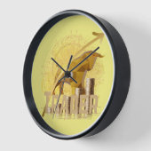 Horloge Trader doré (Angle)