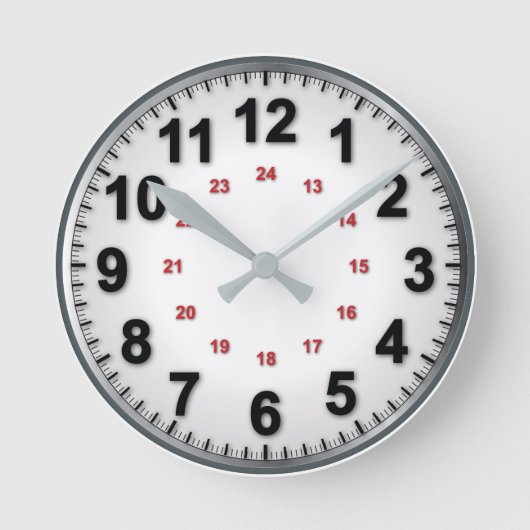 Horloge traditionnelle avec 12/24 (Recto)