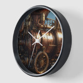 Horloge Train à vapeur en cuivre vapeur (Angle)
