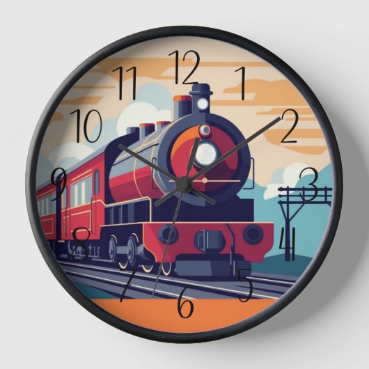 Horloge train cool en train (Recto)