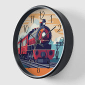 Horloge train cool en train (Angle)