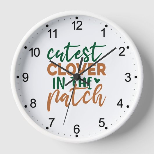 Horloge Trèfle le plus mignon de la parcelle St Patrick-60 (Recto)