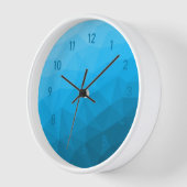 Horloge Triangle motif de maillage géométrique dégradé cya (Angle)