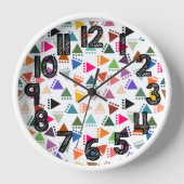 Horloge Triangles Boho Plus Gros (Recto)
