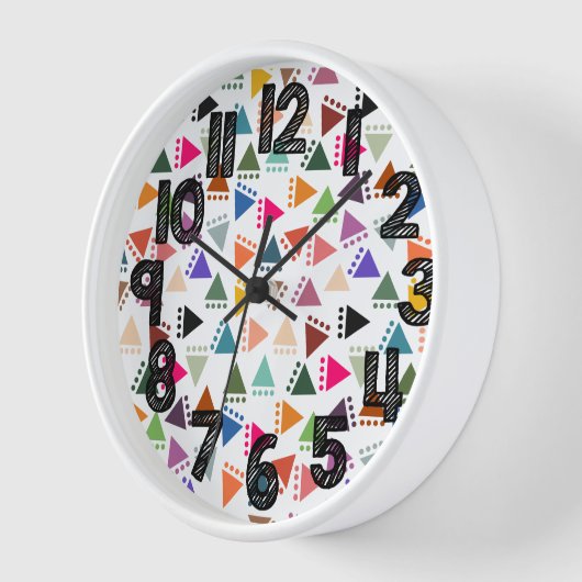 Horloge Triangles Boho Plus Gros (Angle)