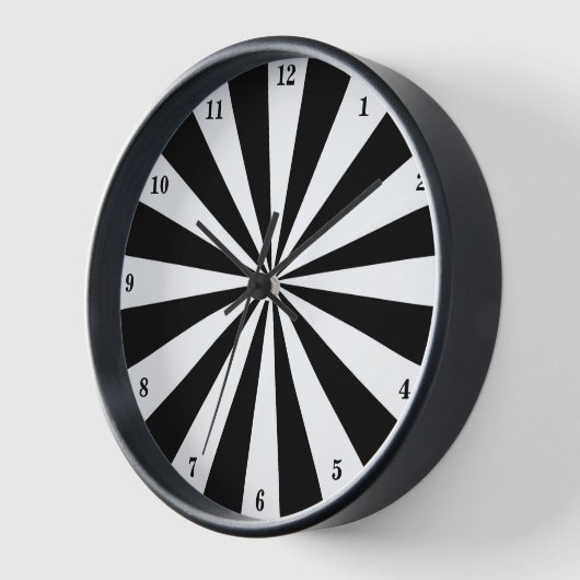 Horloge triée noire, blanche (Angle)