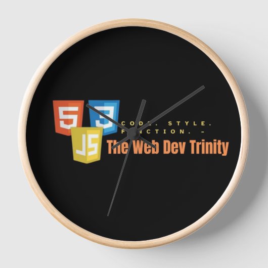Horloge Trinity Web Dev - Code, style, fonction (Recto)