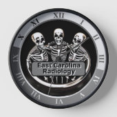 Horloge Trois Skeletons Amicaux Votre Nom De Ministère (Recto)