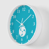 Horloge Trois tourbillons dans le sens inverse des aiguill (Angle)