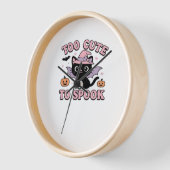 Horloge Trop mignon à parler - Halloween Cat Edition Class (Angle)