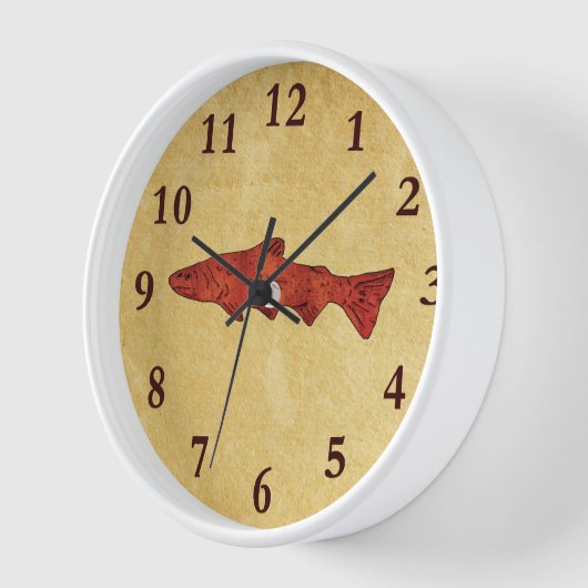 Horloge Truite rustique (Angle)