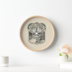 Horloge Tu aimes l'apéritif ? Remercie Turin ! - Vintage