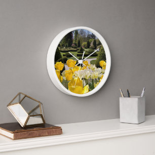 Horloge Tulipes jaunes de l'Arboretum Volcji Potok Slovéni