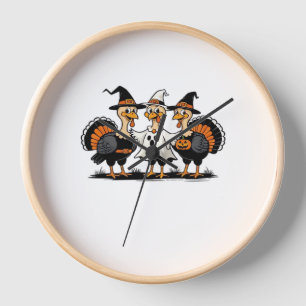 Horloge Turquie Halloween Boo, Thanksgiving Turquie, Éffra