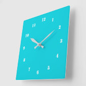 Horloge Turquoise avec couleurs et polices personn (Angle)