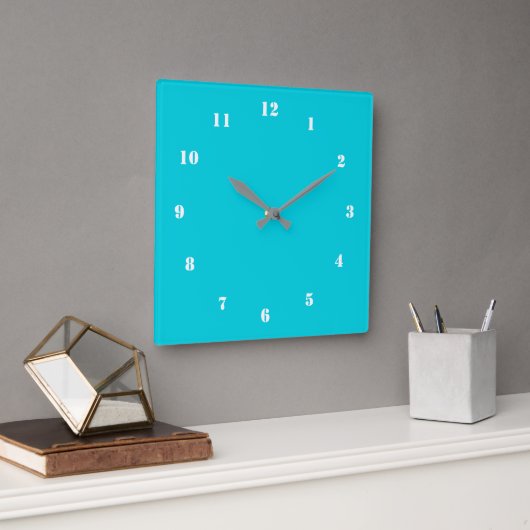 Horloge Turquoise avec couleurs et polices personn (Bureau)