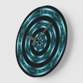 Horloge turquoise Chrome Spirale (Angle)