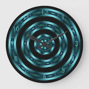 Horloge turquoise Chrome Spirale