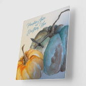 Horloge turquoise Citrouille Acrylique (Angle)