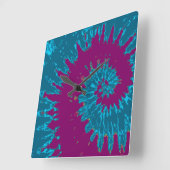 Horloge turquoise et marron à tarte spirale (Angle)