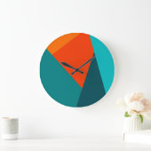 Horloge turquoise et orange (Maison)