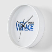 Horloge Typographie de choix vintage (Angle)