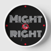 Horloge Typographie noir blanc rouge citation (Recto)