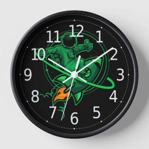 Horloge Un Astronaute Sur Une Fusée Autour De Saturn Artwo