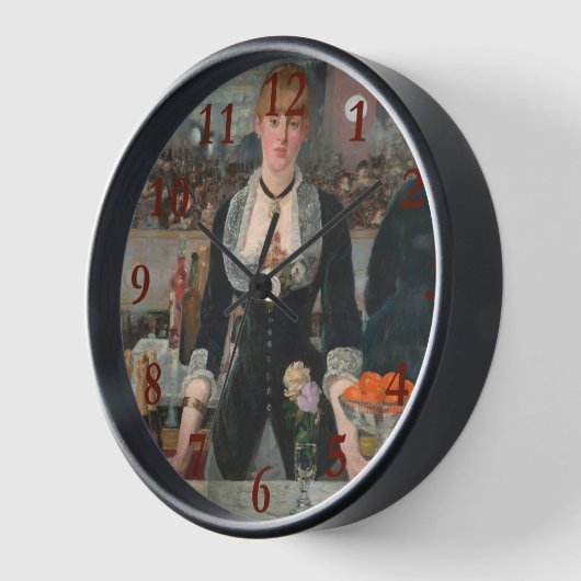 Horloge Un bar aux Folies-Bergère Edouard Manet (Angle)