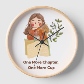 Horloge Un chapitre de plus, une tasse de plus | Amoureux