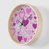 Horloge Un coeur rose doux et charmant (Angle)