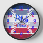 Horloge Un Pitch De Baseball Américain S'Il Vous Plaît (Recto)