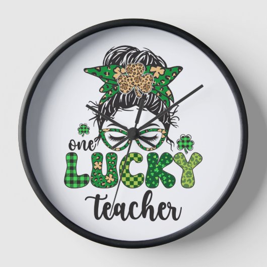 Horloge Un professeur chanceux - Saint-Patrick (Recto)