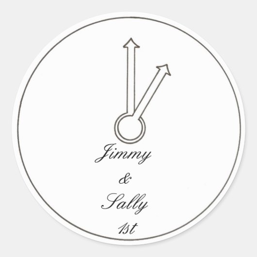 Horloge une horloge Stickers de la première année (Devant)