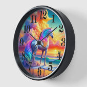 Horloge Unicorn Art (Angle)